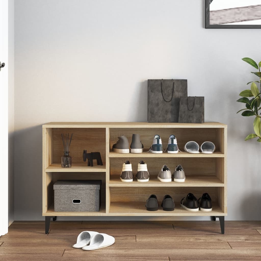 VidaXL Schoenenkast 102x36x60 cm bewerkt hout sonoma eikenkleurig