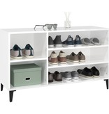 VidaXL Schoenenkast 102x36x60 cm bewerkt hout hoogglans wit