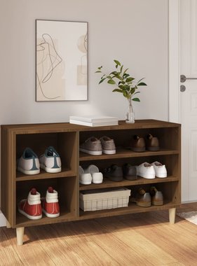 VidaXL Schoenenkast 102x36x60 cm bewerkt hout bruineikenkleurig