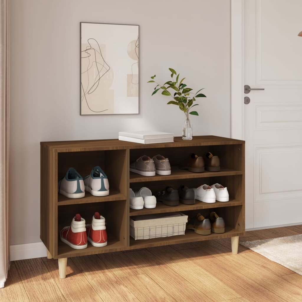 VidaXL Schoenenkast 102x36x60 cm bewerkt hout bruineikenkleurig
