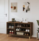 VidaXL Schoenenkast 102x36x60 cm bewerkt hout bruineikenkleurig
