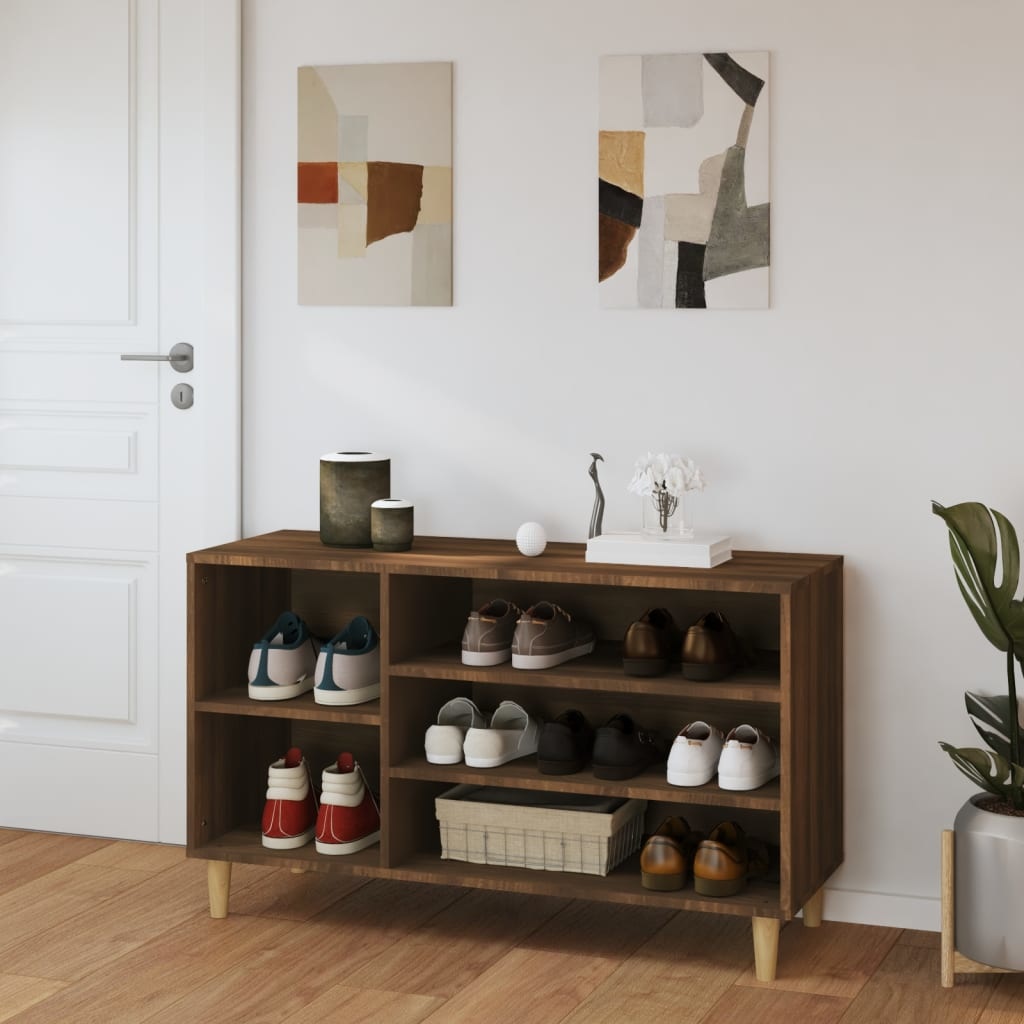 VidaXL Schoenenkast 102x36x60 cm bewerkt hout bruineikenkleurig