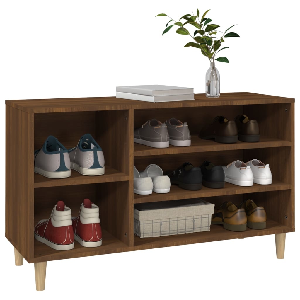 VidaXL Schoenenkast 102x36x60 cm bewerkt hout bruineikenkleurig