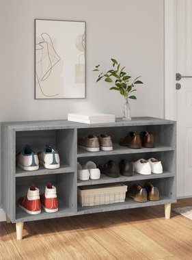 VidaXL Schoenenkast 102x36x60 cm bewerkt hout sonoma grijs