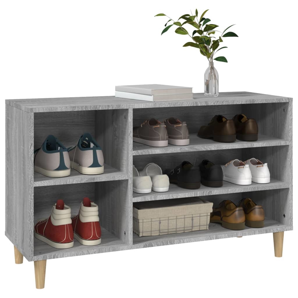 VidaXL Schoenenkast 102x36x60 cm bewerkt hout sonoma grijs