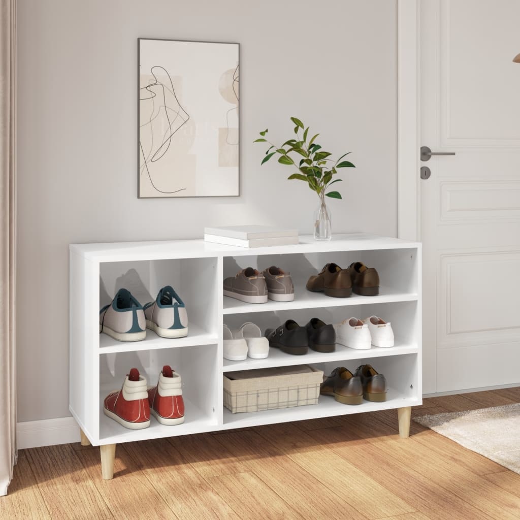 VidaXL Schoenenkast 102x36x60 cm bewerkt hout hoogglans wit