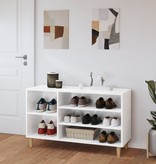VidaXL Schoenenkast 102x36x60 cm bewerkt hout hoogglans wit