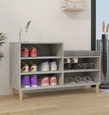 VidaXL Schoenenkast 102x36x60 cm bewerkt hout betongrijs