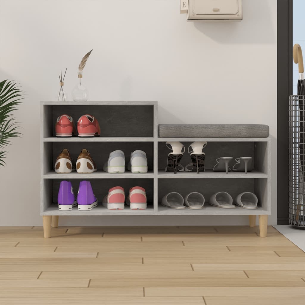 VidaXL Schoenenkast 102x36x60 cm bewerkt hout betongrijs