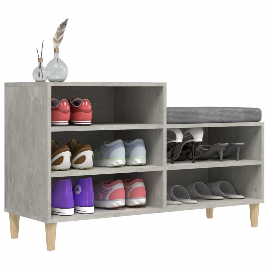 VidaXL Schoenenkast 102x36x60 cm bewerkt hout betongrijs