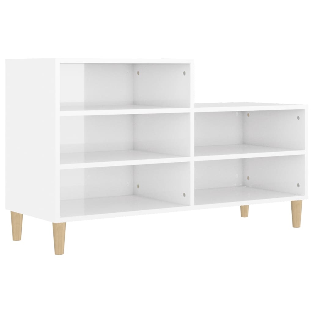 VidaXL Schoenenkast 102x36x60 cm bewerkt hout hoogglans wit