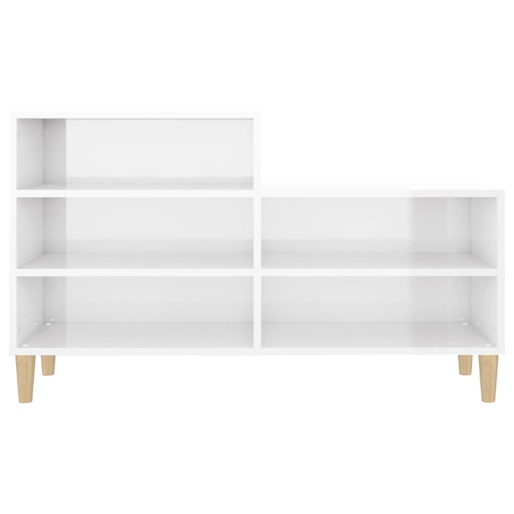 VidaXL Schoenenkast 102x36x60 cm bewerkt hout hoogglans wit