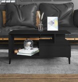 VidaXL Salontafel 90x49x45 cm bewerkt hout zwart