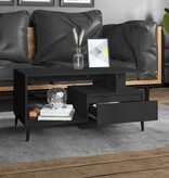 VidaXL Salontafel 90x49x45 cm bewerkt hout zwart