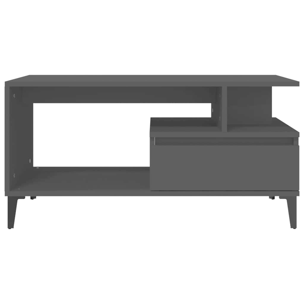 VidaXL Salontafel 90x49x45 cm bewerkt hout zwart