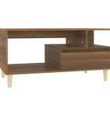 VidaXL Salontafel 90x49x45 cm bewerkt hout bruineiken