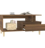 VidaXL Salontafel 90x49x45 cm bewerkt hout bruineiken