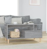VidaXL Salontafel 90x49x45 cm bewerkt hout grijs sonoma
