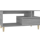 VidaXL Salontafel 90x49x45 cm bewerkt hout grijs sonoma