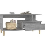 VidaXL Salontafel 90x49x45 cm bewerkt hout grijs sonoma