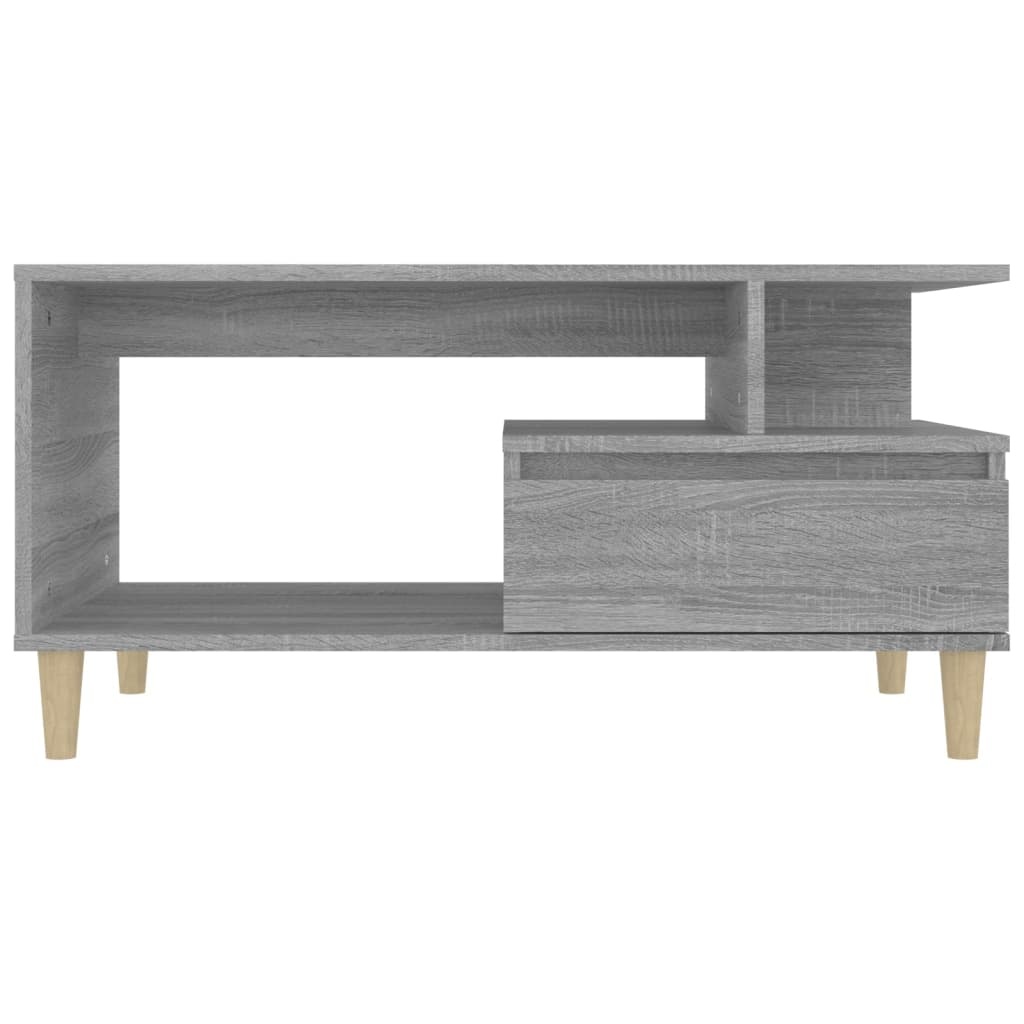 VidaXL Salontafel 90x49x45 cm bewerkt hout grijs sonoma