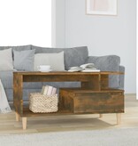 VidaXL Salontafel 90x49x45 cm bewerkt hout gerookt eikenkleurig