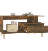 VidaXL Salontafel 90x49x45 cm bewerkt hout gerookt eikenkleurig