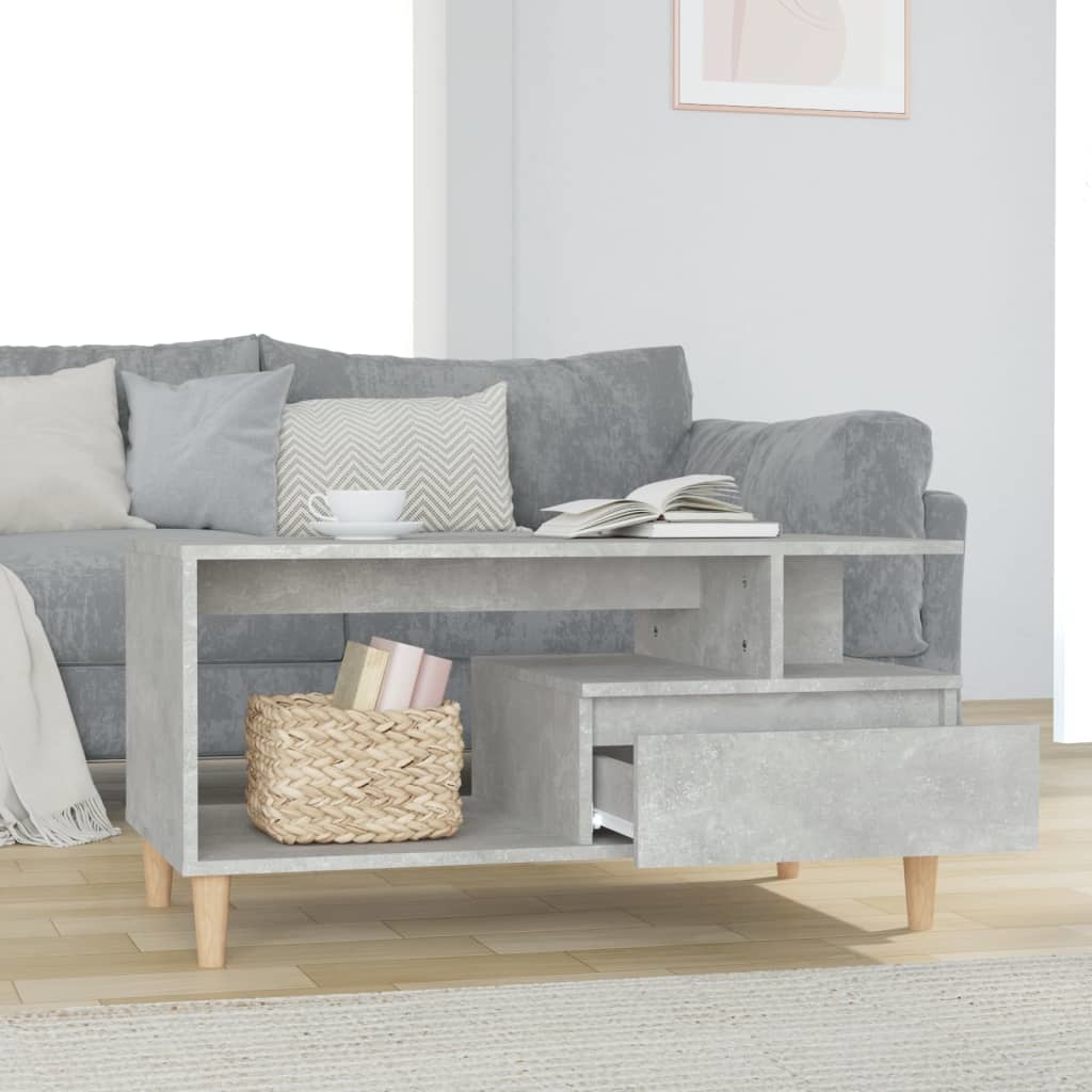 VidaXL Salontafel 90x49x45 cm bewerkt hout betongrijs