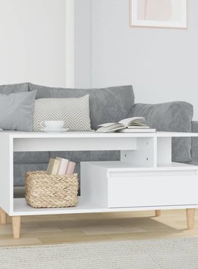 VidaXL Salontafel 90x49x45 cm bewerkt hout hoogglans wit