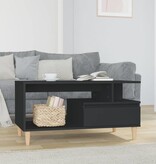 VidaXL Salontafel 90x49x45 cm bewerkt hout zwart