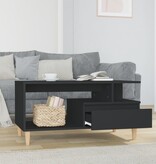 VidaXL Salontafel 90x49x45 cm bewerkt hout zwart