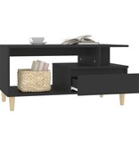 VidaXL Salontafel 90x49x45 cm bewerkt hout zwart