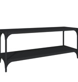 vidaXL Tv-meubel 100x33x41 cm bewerkt hout en staal zwart
