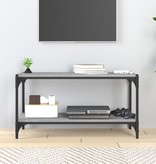 vidaXL Tv-meubel 80x33x41 cm bewerkt hout en staal grijs sonoma eiken