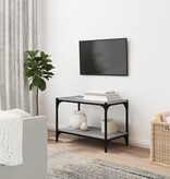 vidaXL Tv-meubel 60x33x41 cm bewerkt hout en staal grijs sonoma eiken