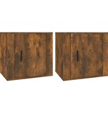 VidaXL Nachtkastjes 2 st 50x39x47 cm gerookt eikenkleurig