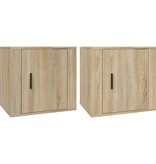 VidaXL Nachtkastjes 2 st 50x39x47 cm sonoma eikenkleurig