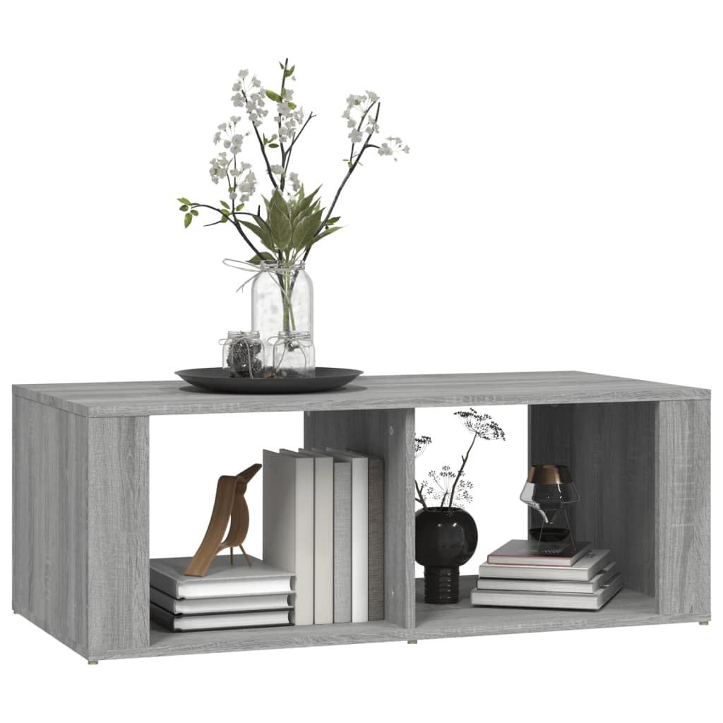VidaXL Salontafel 100x50x36 cm bewerkt hout grijs sonoma eikenkleurig