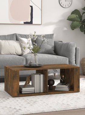 VidaXL Salontafel 100x50x36 cm bewerkt hout gerookt eikenkleurig