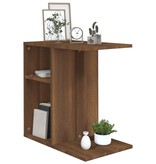 vidaXL Bijzettafel 50x30x50 cm bewerkt hout bruineikenkleurig