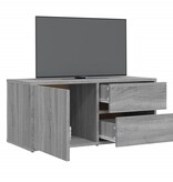 VidaXL Tv-meubel 80x34x36 cm bewerkt hout grijs sonoma eikenkleurig