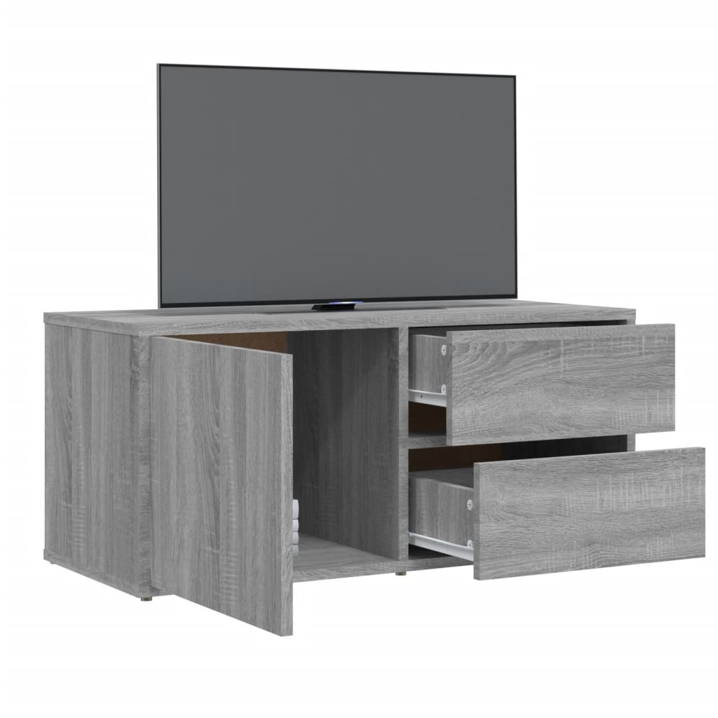 VidaXL Tv-meubel 80x34x36 cm bewerkt hout grijs sonoma eikenkleurig