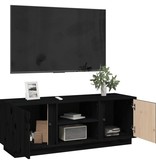 VidaXL Tv-meubel 110x35x40,5 cm massief grenenhout zwart