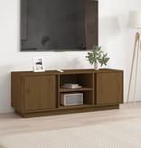VidaXL Tv-meubel 110x35x40,5 cm massief grenenhout honingbruin