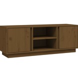 VidaXL Tv-meubel 110x35x40,5 cm massief grenenhout honingbruin