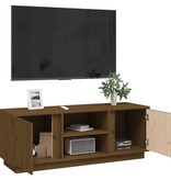 VidaXL Tv-meubel 110x35x40,5 cm massief grenenhout honingbruin