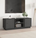 VidaXL Tv-meubel 110x35x40,5 cm massief grenenhout grijs