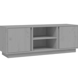 VidaXL Tv-meubel 110x35x40,5 cm massief grenenhout grijs