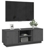VidaXL Tv-meubel 110x35x40,5 cm massief grenenhout grijs