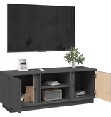 VidaXL Tv-meubel 110x35x40,5 cm massief grenenhout grijs